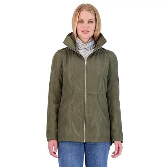 Sebby Hooded Water-Repellent Anorak Olive Jacket XS - Picture 1 of 12